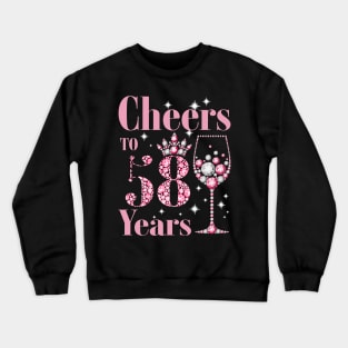Cheers to 58 Years 1964 58Th Birthday Crewneck Sweatshirt